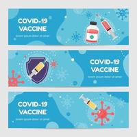 bannière de vaccin covid19 vecteur