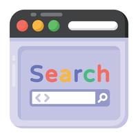 mise en page de recherche de site Web vecteur