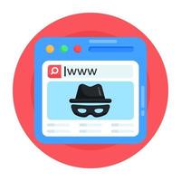 crime de piratage web vecteur