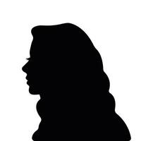 silhouette de beau profil de femme visage concept beauté et mode vecteur