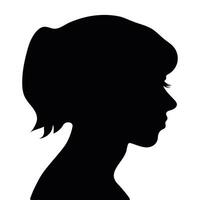 silhouette de beau profil de femme visage concept beauté et mode vecteur