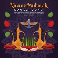 fête de parsi navroz vecteur