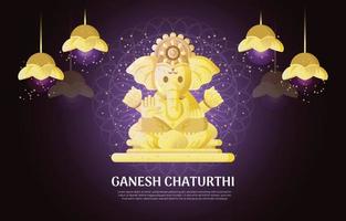 fond de ganesh chaturthi vecteur