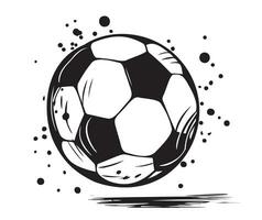 football Balle emblème main tiré vecteur illustration des sports