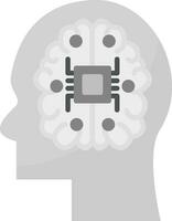 icône de vecteur de cerveau humain