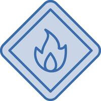 icône de vecteur inflammable