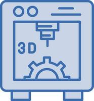 Icône de vecteur d'imprimante 3D