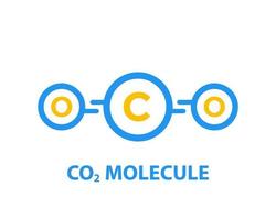 illustration vectorielle de molécule de co2 vecteur