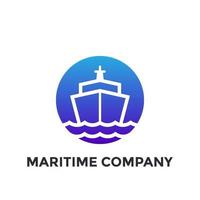 navire, logo vectoriel de l'industrie maritime sur blanc