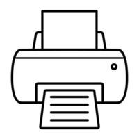 jet d'encre imprimante contour icône style vecteur