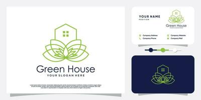 vert maison logo conception élément vecteur modèle avec Créatif concept