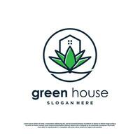 vert maison logo conception élément vecteur modèle avec Créatif concept