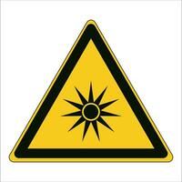 iso 7010 inscrit sécurité panneaux symbole pictogramme mises en garde mise en garde danger optique radiation vecteur