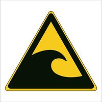 iso 7010 inscrit sécurité panneaux symbole pictogramme mises en garde mise en garde danger tsunami danger zone vecteur