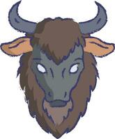 yak visage main tiré vecteur illustration