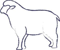 mouton main tiré vecteur illustration