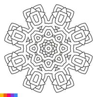 mandala art pour coloration livre. nettoyer décoratif rond ornement. Oriental modèle, vecteur illustration coloration livre page. circulaire modèle dans forme de mandala pour henné, Mehndi, tatouage, décoration.