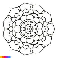 mandala art pour coloration livre. nettoyer décoratif rond ornement. Oriental modèle, vecteur illustration coloration livre page. circulaire modèle dans forme de mandala pour henné, Mehndi, tatouage, décoration.