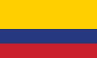 plat illustration de Colombie drapeau. Colombie drapeau conception. vecteur