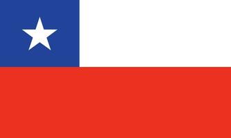 plat illustration de Chili drapeau. Chili drapeau conception. vecteur