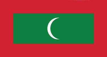 plat illustration de Maldives drapeau. Maldives drapeau conception. vecteur