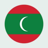 Maldives drapeau vecteur icône conception. Maldives cercle drapeau. rond de Maldives drapeau.