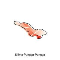 carte ville de silima pungga pungga logo vecteur conception. abstrait, dessins concept, logos, logotype élément pour modèle.