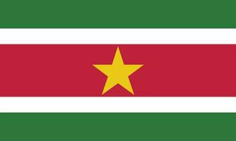 plat illustration de suriname drapeau. suriname drapeau conception. vecteur