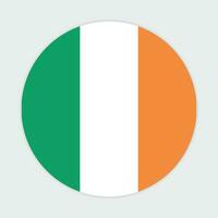 Irlande drapeau vecteur icône conception. Irlande cercle drapeau. rond de Irlande drapeau.