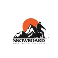 snowboard logo vecteur