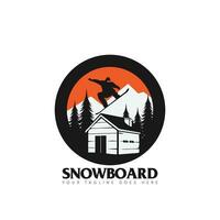 snowboard logo vecteur