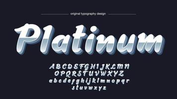 chrome 3d typographie audacieuse vecteur