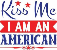 baiser moi je un m un américain vecteur