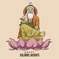 content valmiki jayanti modèle. vecteur illustration