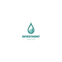 l'eau investissement logo conception sur isolé arrière-plan, l'eau investissement logo Facile minimaliste concept vecteur