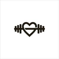 amour fitness sain sport symbole logo vecteur