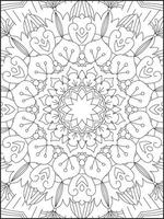 mandala coloration livre pour adulte. mandala coloration pages. mandala coloration livre. sans couture vecteur modèle. noir et blanc linéaire dessin. coloration page pour les enfants et adultes.