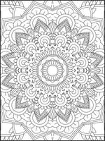 mandala coloration livre pour adulte. mandala coloration pages. mandala coloration livre. sans couture vecteur modèle. noir et blanc linéaire dessin. coloration page pour les enfants et adultes.