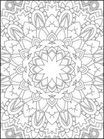 mandala coloration livre pour adulte. mandala coloration pages. mandala coloration livre. sans couture vecteur modèle. noir et blanc linéaire dessin. coloration page pour les enfants et adultes.