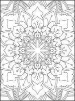 coloration livre pages. mandala. abstrait islamique fleur. enfants et adulte anti stress coloration livre. blanc arrière-plan, noir contour. vecteur Stock illustration. modèle mandala coloration pages