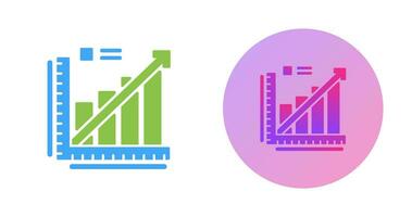 icône de vecteur de graphique linéaire
