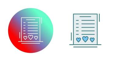 icône de vecteur de liste de souhaits