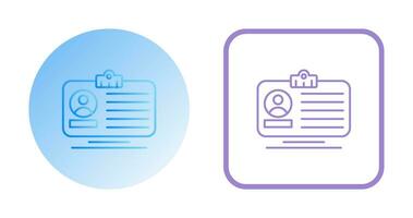 icône de vecteur de carte d'identité