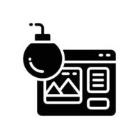 bombe glyphe icône. vecteur icône pour votre site Internet, mobile, présentation, et logo conception.