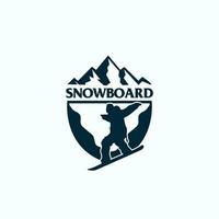 snowboard logo vecteur