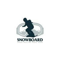 snowboard logo vecteur