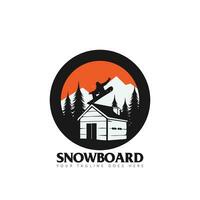 snowboard logo vecteur