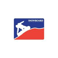 snowboard logo vecteur