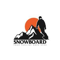 snowboard logo vecteur