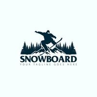 snowboard logo vecteur